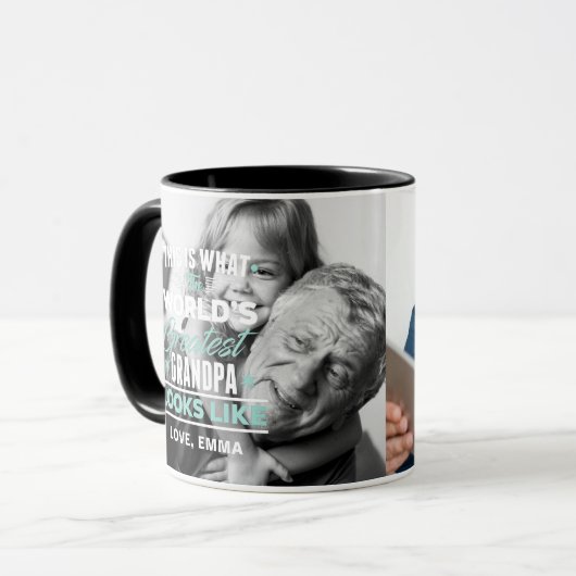 Grootste opa ter wereld | Fotocollage-Mok Mok (Voorkant links)