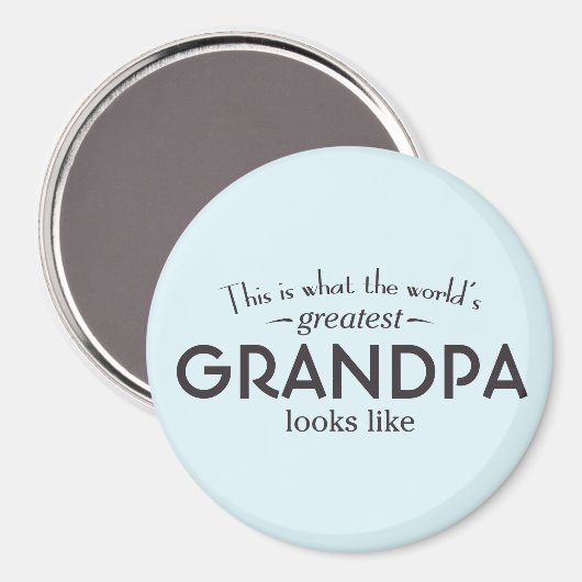 Grootste opa ter wereld magneet (Voorkant / Achterkant)