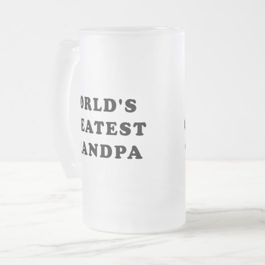 Grootste opa ter wereld matglas bierpul (Voorkant links)