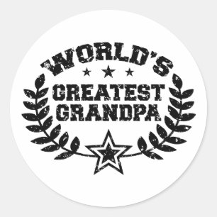Grootste opa ter wereld ronde sticker
