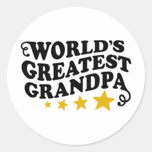 Grootste opa ter wereld ronde sticker