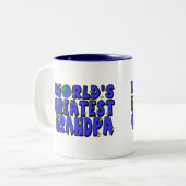 Grootste opa ter wereld tweekleurige koffiemok (Voorkant links)