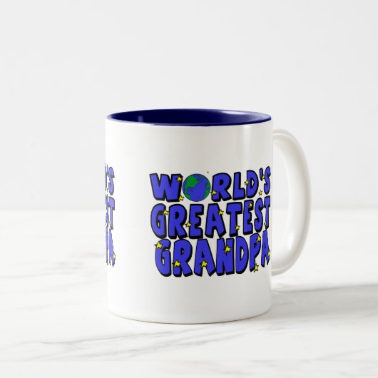 Grootste opa ter wereld tweekleurige koffiemok (Voorkant rechts)