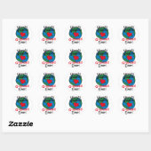 Grootste Opa van de Wereld Hart Ronde Sticker (Vel)
