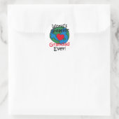 Grootste Opa van de Wereld Hart Ronde Sticker (Tas)