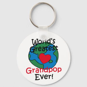 Grootste Opa van de Wereld Hart Sleutelhanger