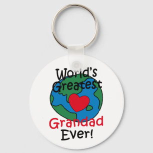 Grootste Opa van de Wereld Hart Sleutelhanger