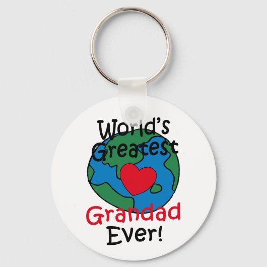 Grootste Opa van de Wereld Hart Sleutelhanger (Voorkant)
