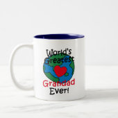Grootste Opa van de Wereld Hart Tweekleurige Koffiemok (Links)
