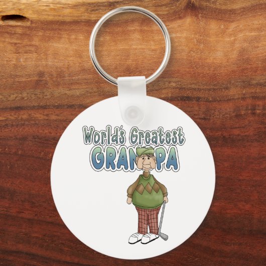 Grootste opa van Golfwereld Sleutelhanger (Voorkant)