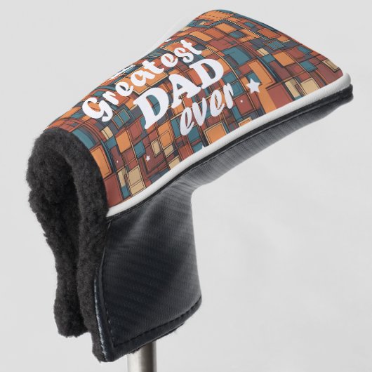 "Grootste papa ooit" Aangepaste afdruk Golfheadcover (3/4 voorkant)