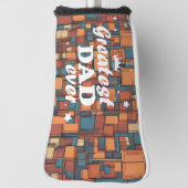 "Grootste papa ooit" op maat gedrukt Golfheadcover (Draai 90)