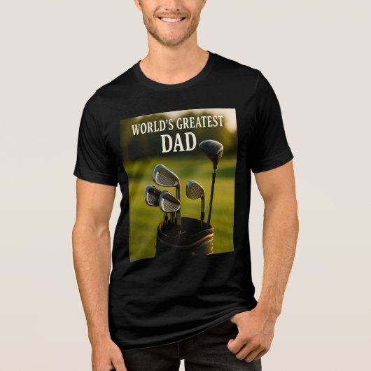 Grootste papa ter wereld – Golf Bag Edition Tri-Blend Shirt (Voorkant)