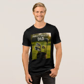 Grootste papa ter wereld – Golf Bag Edition Tri-Blend Shirt (Voorkant volledig)