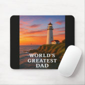 Grootste papa ter wereld - Lighthouse Edition Muismat (Met muis)