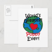Grootste Papaverhart ter Wereld Briefkaart (Voorkant / Achterkant)