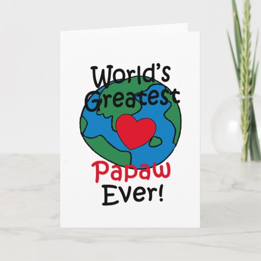 Grootste Papaw Hart ter Wereld Kaart (Voorkant)