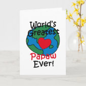 Grootste Papaw Hart ter Wereld Kaart (Gele Bloem)