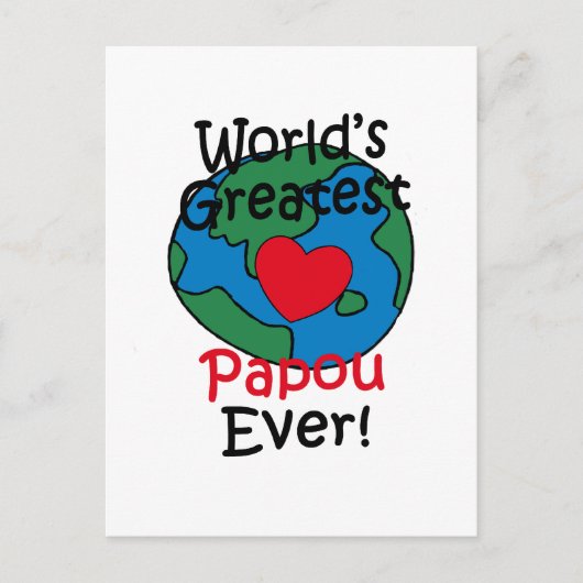 Grootste Papou Hart ter Wereld Briefkaart (Voorkant)