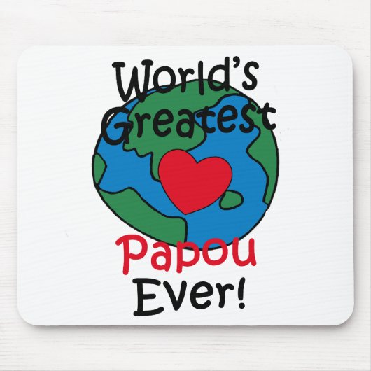 Grootste Papou Hart ter Wereld Muismat (Voorkant)