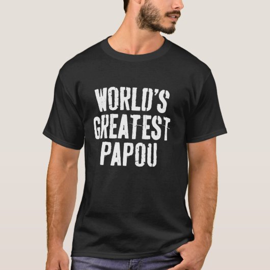 Grootste Papou Vaderdag ter wereld T-shirt (Voorkant)