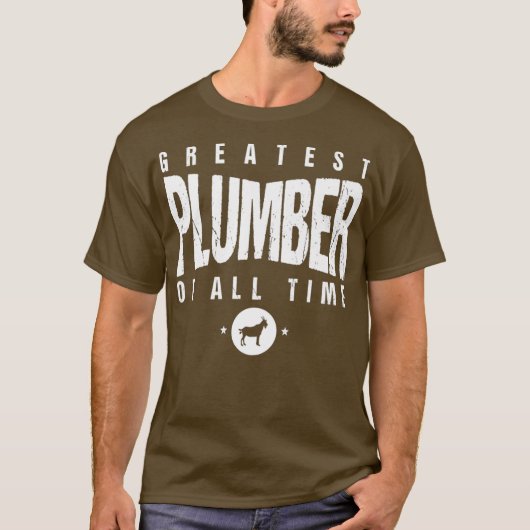 Grootste Plumber van All Time Plumbers Day 1 Goat T-shirt (Voorkant)