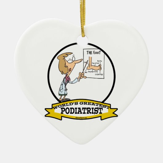GROOTSTE PODIATRIST VROUWEN CARTOON KERAMISCH ORNAMENT (Voorkant)