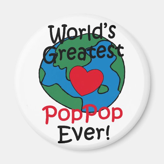 Grootste PopPop-hart ter Wereld Magneet (Voorkant)