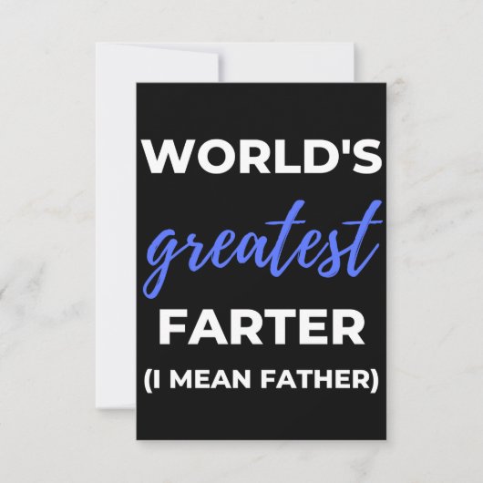 Grootste Scheter Ter Wereld, Ik bedoel Vader Bedankkaart (Voorkant)