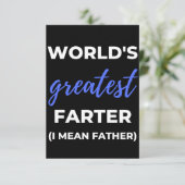 Grootste Scheter Ter Wereld, Ik bedoel Vader Bedankkaart (Staand voorkant)