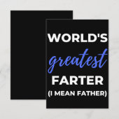 Grootste Scheter Ter Wereld, Ik bedoel Vader Bedankkaart (Voorkant / Achterkant)