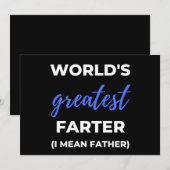 Grootste Scheter Ter Wereld, Ik bedoel Vader Feestdagenkaart (Voorkant / Achterkant)