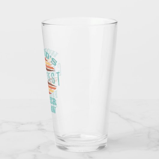 Grootste schoonzoon ter wereld glas (Links)