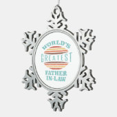 Grootste schoonzoon ter wereld tin sneeuwvlok ornament (Rechts)