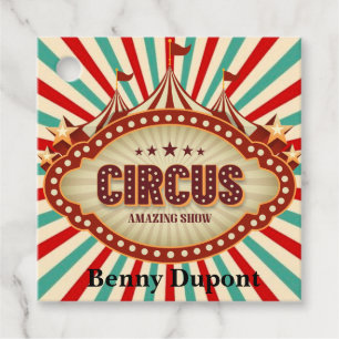 Grootste Show op Earth Circus Kids Verjaardagsfees Bedankjes Labels