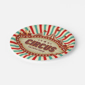 Grootste Show op Earth Circus Kids Verjaardagsfees Papieren Bordje (Gekanteld)