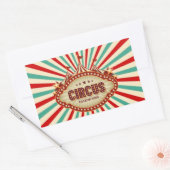 Grootste Show op Earth Circus Kids Verjaardagsfees Rechthoekige Sticker (Envelop)