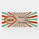 Grootste Show op Earth Circus Kids Verjaardagsfees Spandoek (Horizontaal)