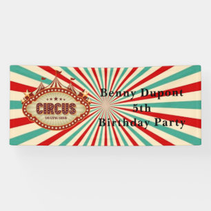 Grootste Show op Earth Circus Kids Verjaardagsfees Spandoek