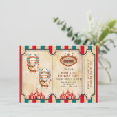 Grootste Show op Earth Circus Verjaardagsuitnodigi (Staand voorkant)