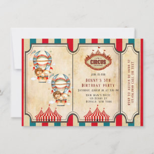 Grootste Show op Earth Circus Verjaardagsuitnodigi