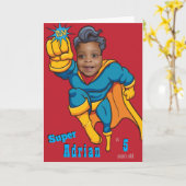 Grootste Superheld Foto Super Special Kids' Kaart (Gele Bloem)