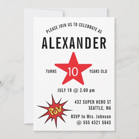 Grootste Superhero plezier met afbeelding van het  Kaart (Achterkant)