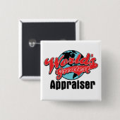 Grootste taxateur ter wereld vierkante button 5,1 cm (Voorkant /achterkant)
