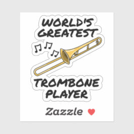 Grootste trombonist ter wereld, grappige trombonis sticker