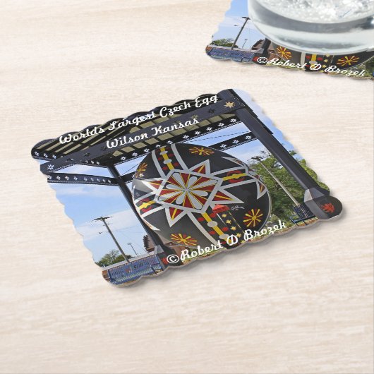 Grootste Tsjechische ei ter wereld Kartonnen Onderzetters (Gebogen)