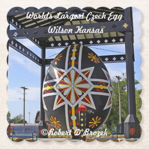 Grootste Tsjechische ei ter wereld Kartonnen Onderzetters