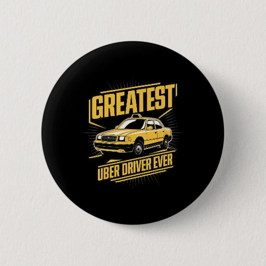Grootste Uber-chauffeur ooit grappig Ronde Button 5,7 Cm (Voorkant)