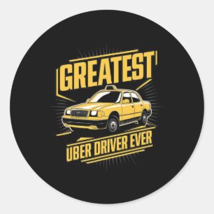 Grootste Uber-chauffeur ooit grappig Ronde Sticker