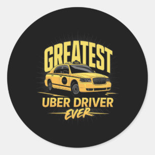 Grootste Uber-chauffeur ooit Vaderdag Ronde Sticker